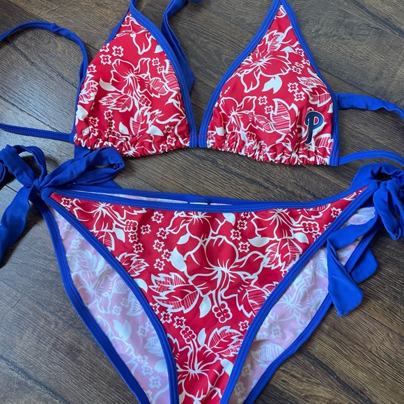 MLB Other - Authentic MLB Philadelphia Phillies Hawaiian Aloha Swimsuit Bikini Set